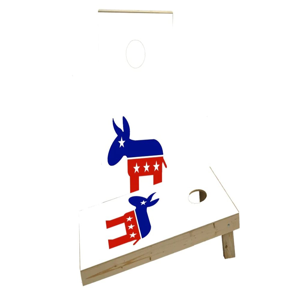Democratic Donkey Custom Cornhole Board Game Set