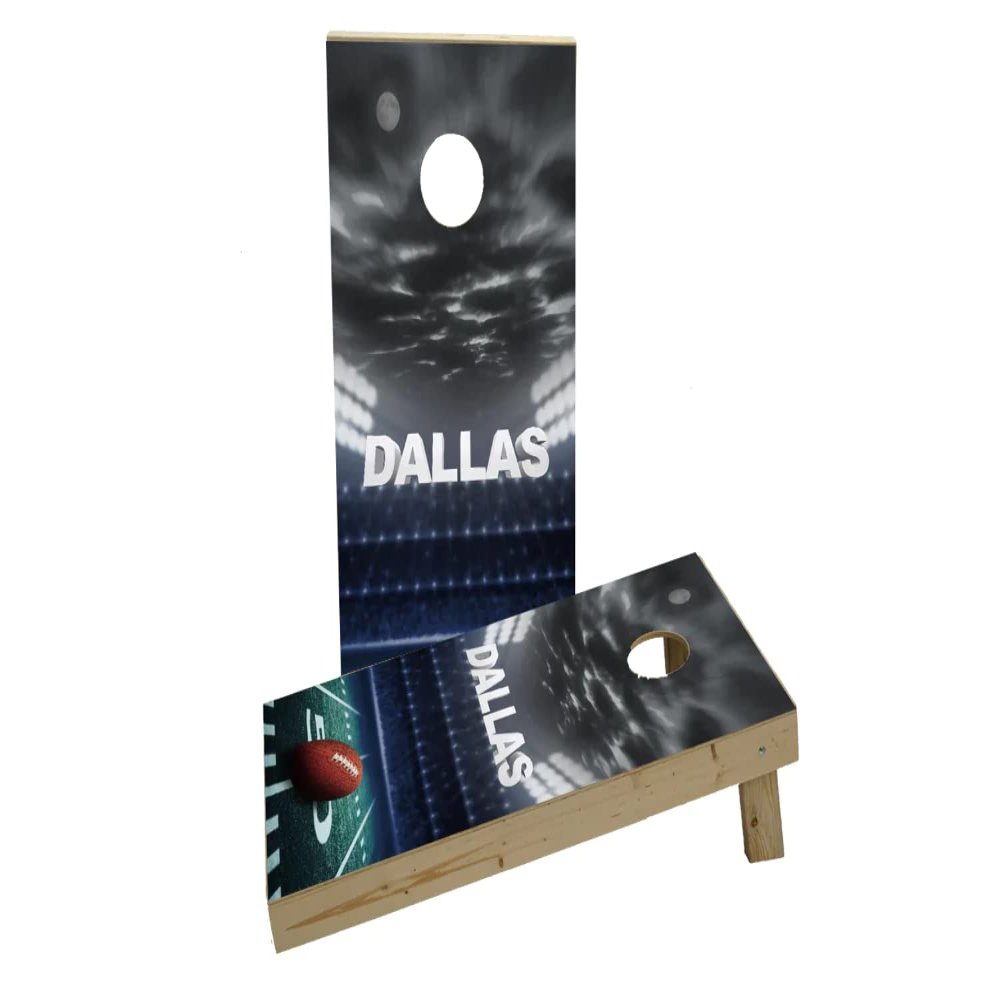 Dallas Football Themed Custom Cornhole Board Game Set
