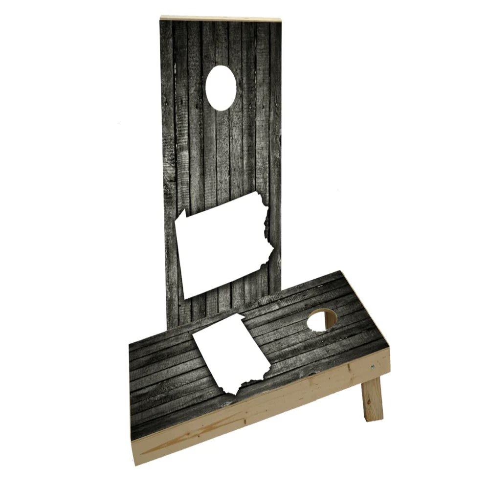 Wood Slat (Pennsylvania) Theme Custom Cornhole Board Game Set