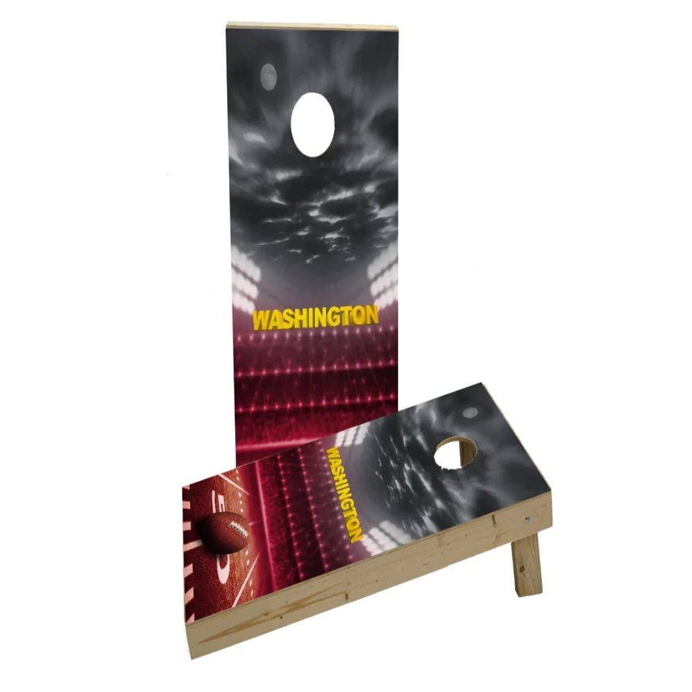 Washington Football Themed Custom Cornhole Board Game Set
