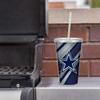 Rico Industries NFL Football Dallas Cowboys NFL Football Team 16oz Clear Tumbler W/Straw view 2