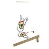 West Virginia State Flag Outline (White Background) Custom Cornhole Board Game Set view 1