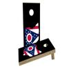 Ohio State Flag Outline (Black Background) Custom Cornhole Board Game Set view 1