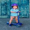Micro Kickboard | Mini Deluxe LED | Three-Wheeled | Lean-to-Steer Swiss-Designed Micro Scooter | Motion-Activated Light-Up Wheels | Toddlers & Children Ages 2-5 (Blue/White) view 2