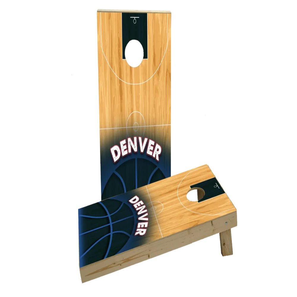 Basketball Denver Custom Cornhole Board Game Set