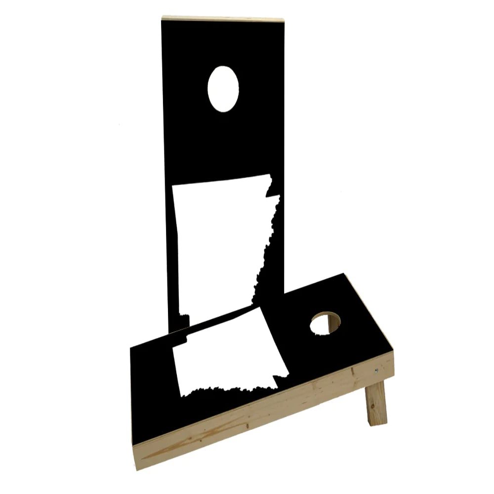 Black Arkansas Theme Custom Cornhole Board Game Set