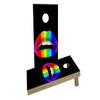 Gay Pride Rainbow Lips Custom Cornhole Board Game Set view 1