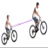 TowWhee - The Original Bike Bungee Tow Rope for Kids | MTB & Cycling Stretch Pull Strap for Riding Further with Your Child | (Kids Original Purple Connect Strap) - Made in The USA view 2