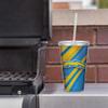 Rico Industries NFL Football Los Angeles Chargers NFL Football Team 16oz Clear Tumbler W/Straw view 2