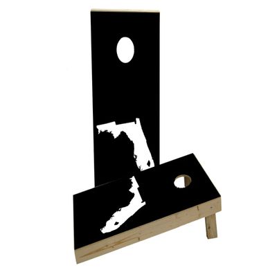 Black Florida Theme Custom Cornhole Board Game Set