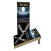 Chicago 2 Baseball Themed Custom Cornhole Board Game Set view 1