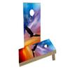Flying Eagle in Sunset Custom Cornhole Board Game Set view 1