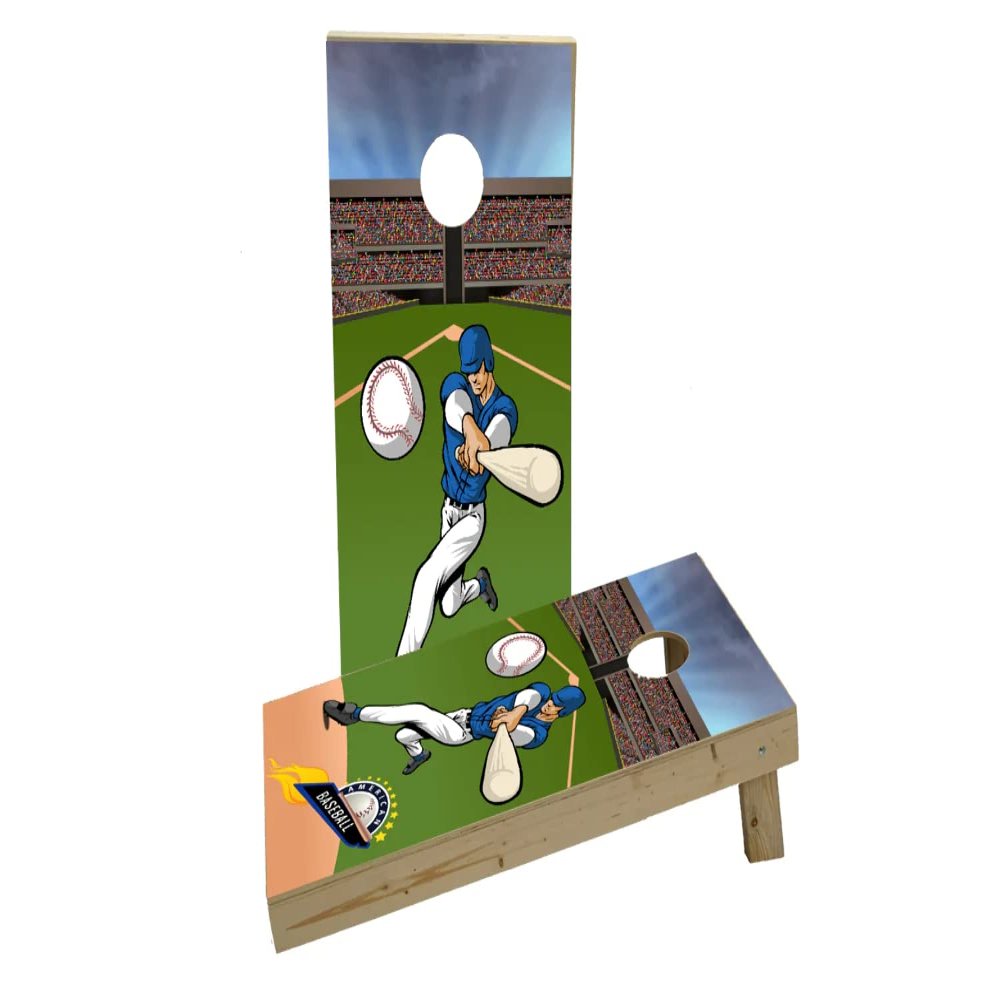 Baseball #3 Custom Cornhole Board Game Set