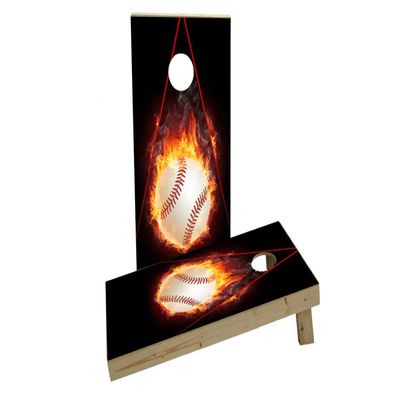 Baseball #2 Custom Cornhole Board Game Set