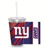 Rico Industries NFL Football New York Giants NFL Football Team 16oz Clear Tumbler W/Straw view 1