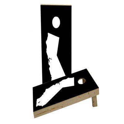 Black California Theme Custom Cornhole Board Game Set