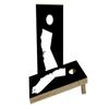 Black California Theme Custom Cornhole Board Game Set view 1