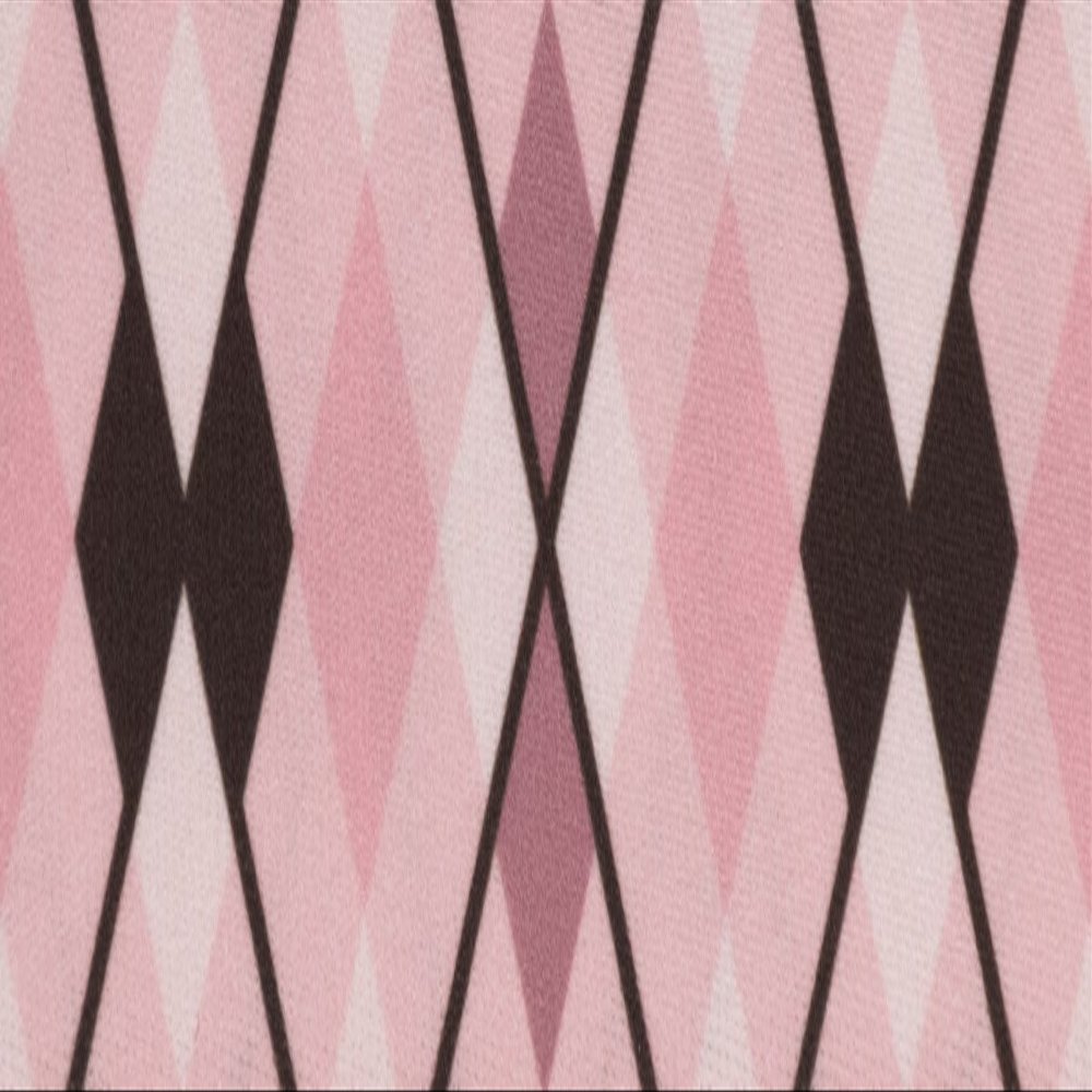Country Brook Design - Pink and Brown Argyle Photo Quality Polyester Closeout (3/4 Inch, 20 Yards)