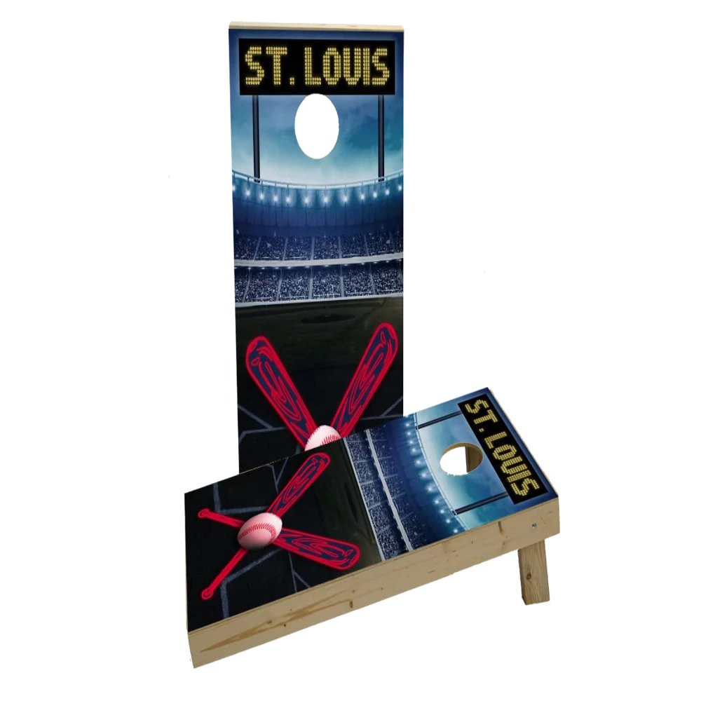 St. Louis Baseball Themed Custom Cornhole Board Game Set