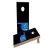 Oklahoma State Flag Outline (Black Background) Custom Cornhole Board Game Set view 1