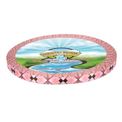 Country Brook Design - Pink and Brown Argyle Photo Quality Polyester (1/2 Inch, 50 Yards)