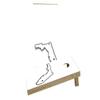 White Theme Custom Cornhole Board Game Set view 1