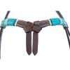 Circle Y Turquoise Round Up Futurity Durable Versatile Western Horse Size Double Leather Ply Browband Headstall with Adjustable Strap | 36" - 43" Headstall Working Length, Chocolate view 2