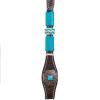 Circle Y Turquoise Round Up Futurity Durable Versatile Western Horse Size Double Leather Ply Browband Headstall with Adjustable Strap | 36" - 43" Headstall Working Length, Chocolate view 3