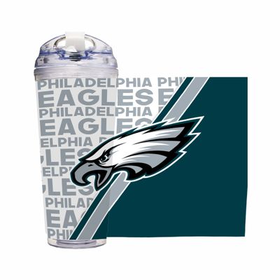 Rico Industries NFL Football Philadelphia Eagles 24oz Acrylic Tumbler with Hinged Lid
