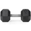 Titan Fitness 45 LB Pair Free Weights, Black Rubber Coated Hex Dumbbell, Straight Stainless Steel Handle, Strength Training, Full Body Workout view 2