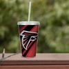 Rico Industries NFL Football Atlanta Falcons NFL Football Team 16oz Clear Tumbler W/Straw view 3