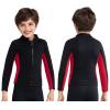 REALON Kids Wetsuit Top Jacket for Toddlers Boys Girls 3mm Neoprene Long Sleeve Front Zipper Thermal Wet Suits Keep Warm Swimwear for Surfing Swimming Surfing Boating view 1