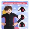 REALON Kids Wetsuit Top Jacket for Toddlers Boys Girls 3mm Neoprene Long Sleeve Front Zipper Thermal Wet Suits Keep Warm Swimwear for Surfing Swimming Surfing Boating view 2