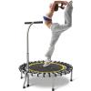SkyBound Boogie Bounce Elite Foldable Mini Trampoline.Fitness Rebounder with Adjustable T-Bar Handle - Exercise Trampoline for Adult - Fitness Trampoline for Workout Trainer