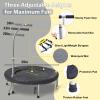SkyBound Boogie Bounce Elite Foldable Mini Trampoline.Fitness Rebounder with Adjustable T-Bar Handle - Exercise Trampoline for Adult - Fitness Trampoline for Workout Trainer view 3