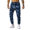 Sweat Pants, Mens Pants Casual Men Sweatpants Athletic Pants Men's Patchwork Camouflage Jogging Pants Outdoor Sports Fitness Tracksuit Slim Medium Sweatpants Joggers Gym Running (S, Sky Blue) view 2