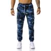 Sweat Pants, Mens Pants Casual Men Sweatpants Athletic Pants Men's Patchwork Camouflage Jogging Pants Outdoor Sports Fitness Tracksuit Slim Medium Sweatpants Joggers Gym Running (S, Sky Blue) view 3