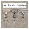 EIFINE Bag Straps Handbag Wide Belt Shoulder Crossbody Bag Strap Replacement Adjustable Strap Bag Part Accessory Belt (Color : 24, Size : Gold Metal) view 3