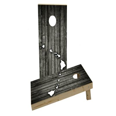 Wood Slat (Hawaii) Theme Custom Cornhole Board Game Set