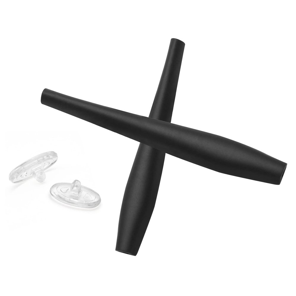 ToughAsNails Black Replacement Rubber Kits Ear Socks and Clear Nose Pads for Oakley Crosshair 2.0 OO4044 Sunglasses