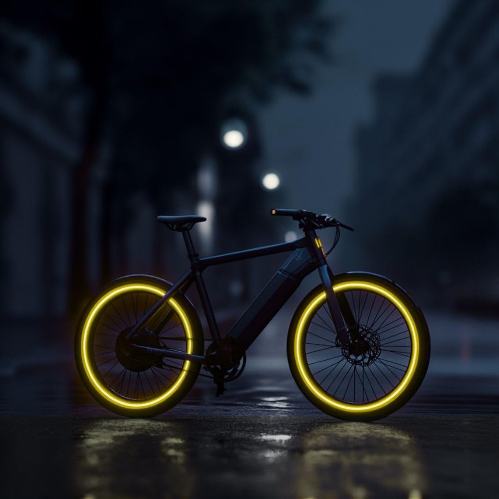 customTAYLOR33 Yellow/Gold High Intensity Grade Reflective Copyrighted Safety Rim Tapes - (Must Select Your Rim Size) (14" (TIRE Size, for Small Bicycles/eBikes))