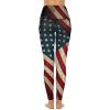 Bagea-Ka American Flag USA Pattern High Waisted Leggings for Women Yoga Pants with Pocket Workout Sports Athletic view 3