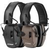 ZOHAN EM054 Electronic Ear Protection for Shooting Range with Sound Amplification Noise Reduction, Ear Muffs for Gun Range (Black&brown) view 1