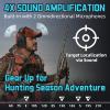 ZOHAN EM054 Electronic Ear Protection for Shooting Range with Sound Amplification Noise Reduction, Ear Muffs for Gun Range (Black&brown) view 3