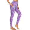 Bagea-Ka Mermaid Fish Scales Pattern High Waisted Leggings for Women Yoga Pants with Pocket Workout Sports Athletic view 4