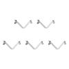 HARFINGTON 5pcs Double Button Kayak Paddle Snap Spring Clip 40mm x 5.7mm 65Mn Spring Steel V-Shaped Hollow Lift Telescopic Locking Tube Pole Clips for Tent Umbrella Camping,Silver Tone view 1