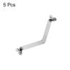 HARFINGTON 5pcs Double Button Kayak Paddle Snap Spring Clip 40mm x 5.7mm 65Mn Spring Steel V-Shaped Hollow Lift Telescopic Locking Tube Pole Clips for Tent Umbrella Camping,Silver Tone view 3