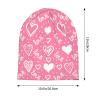 LAIPUTER Pink Heart Beanie Standard Closed Chemo Knitted Hats Baggy Slouchy Skull Cap Cancer Headwear for Women Men view 2