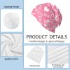 LAIPUTER Pink Heart Beanie Standard Closed Chemo Knitted Hats Baggy Slouchy Skull Cap Cancer Headwear for Women Men view 3