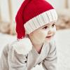 Christmas Santa Knit Hat for Kids Baby Beanie Winter Hat Family Matching Xmas Party Knitted Hat Red White view 2